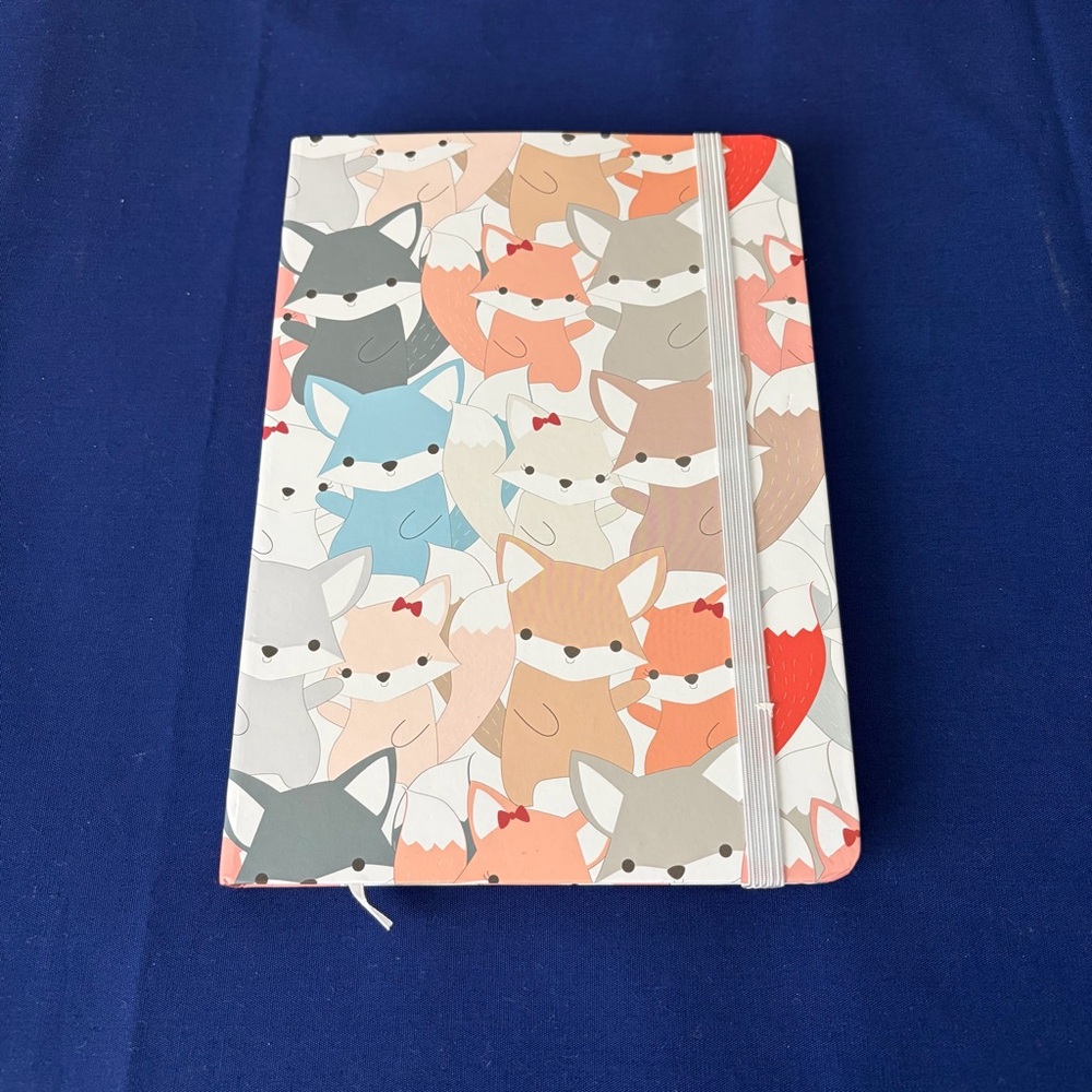 Cute Fox Pattern Hardcover Notebook - Picture 3 of 7